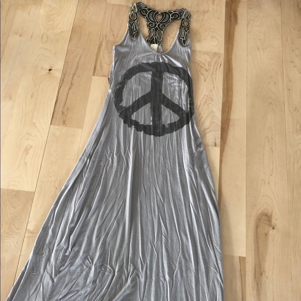 Peace sign maxi dress